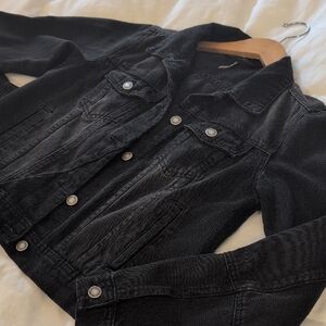 Free People Black Denim Jacket